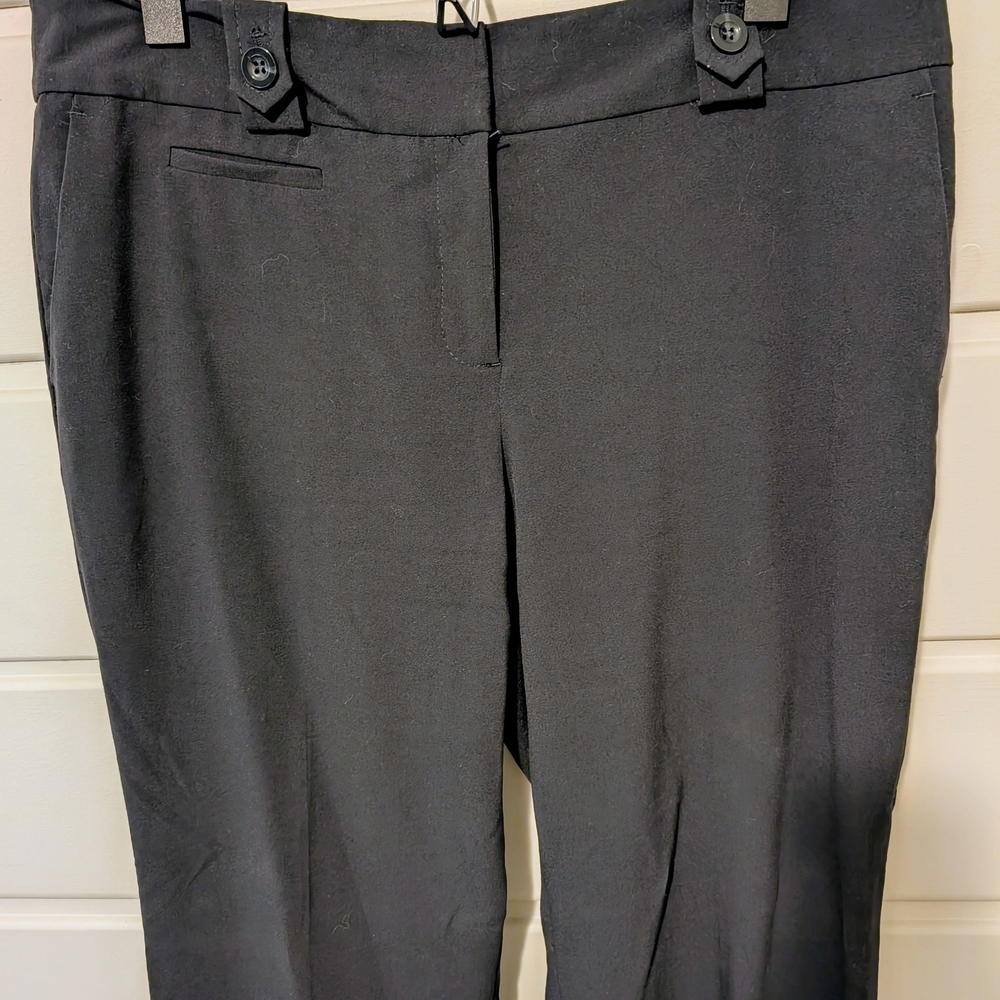 Ann Taylor Signature Fit Black Flare Pants Size 10
